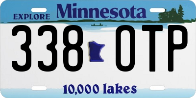 MN license plate 338OTP