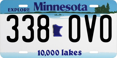 MN license plate 338OVO