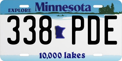 MN license plate 338PDE
