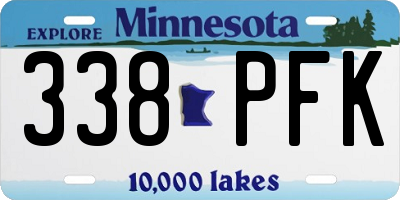 MN license plate 338PFK