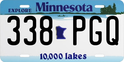 MN license plate 338PGQ