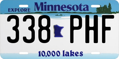 MN license plate 338PHF