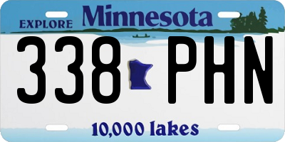 MN license plate 338PHN