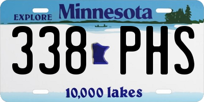 MN license plate 338PHS