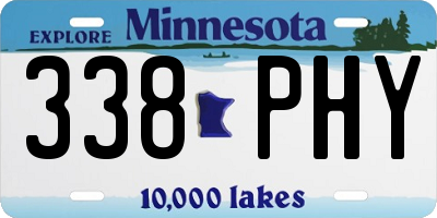 MN license plate 338PHY