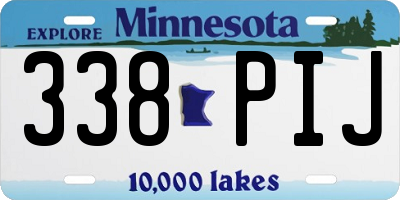 MN license plate 338PIJ