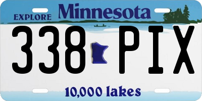 MN license plate 338PIX