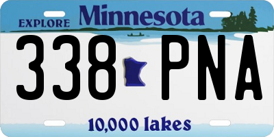 MN license plate 338PNA