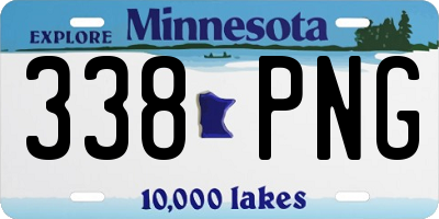 MN license plate 338PNG