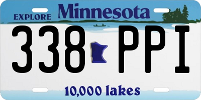 MN license plate 338PPI