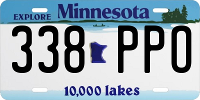MN license plate 338PPO