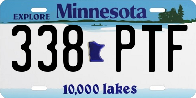 MN license plate 338PTF