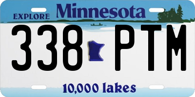 MN license plate 338PTM