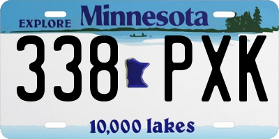MN license plate 338PXK