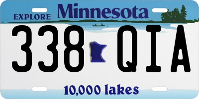 MN license plate 338QIA