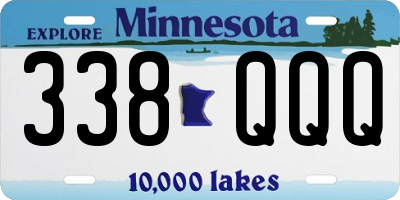 MN license plate 338QQQ