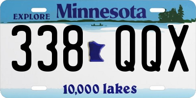 MN license plate 338QQX