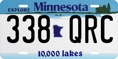 MN license plate 338QRC