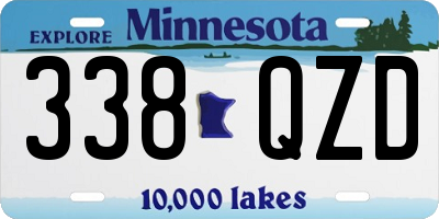 MN license plate 338QZD