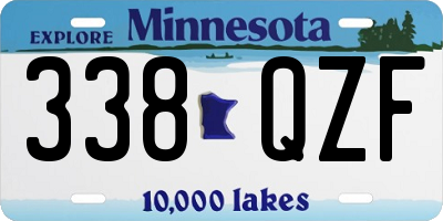MN license plate 338QZF