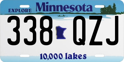 MN license plate 338QZJ