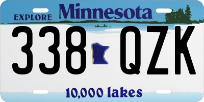 MN license plate 338QZK