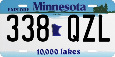 MN license plate 338QZL