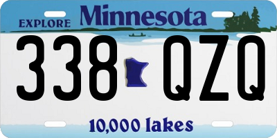 MN license plate 338QZQ