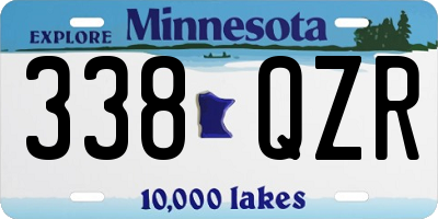 MN license plate 338QZR