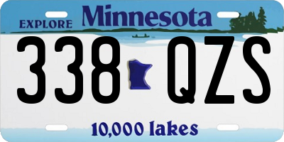 MN license plate 338QZS