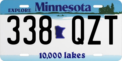 MN license plate 338QZT
