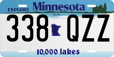 MN license plate 338QZZ