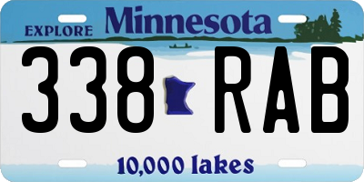 MN license plate 338RAB