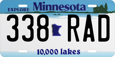 MN license plate 338RAD