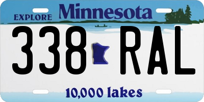 MN license plate 338RAL