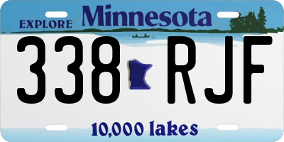 MN license plate 338RJF