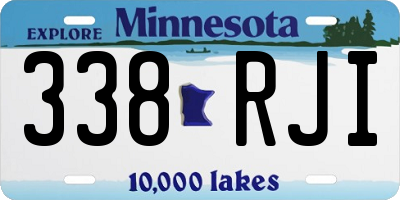 MN license plate 338RJI