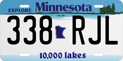 MN license plate 338RJL