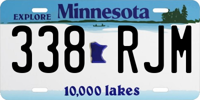 MN license plate 338RJM
