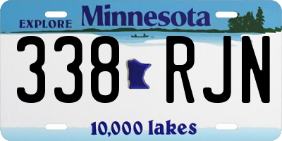 MN license plate 338RJN