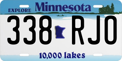 MN license plate 338RJO