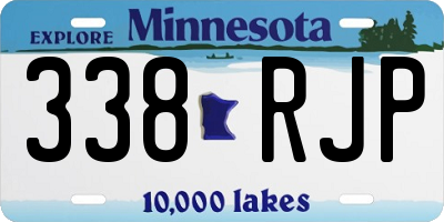 MN license plate 338RJP