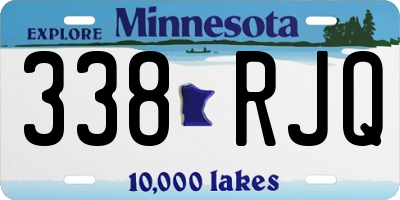 MN license plate 338RJQ