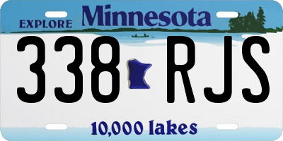 MN license plate 338RJS