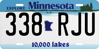 MN license plate 338RJU