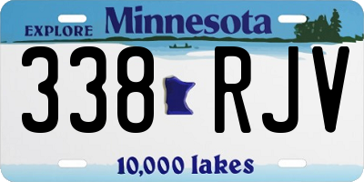 MN license plate 338RJV