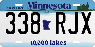 MN license plate 338RJX