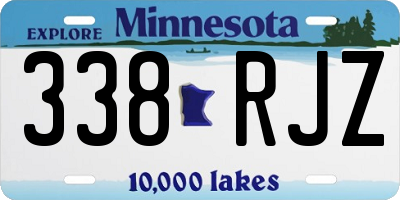 MN license plate 338RJZ