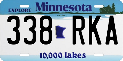MN license plate 338RKA