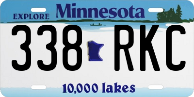 MN license plate 338RKC